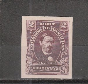 Honduras  Scott#  120A  MH Imperforate  (1907 Pres. Jose Medina)