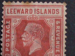 ​LEEWARD ISLANDS-1912 SC#48 KING GEORGE V-LIGHT CANCEL 111 YEARS OLD VF