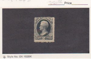 Scott # O36TC6b BLACK TRIAL COLOR PLATE PROOF ON WOVE PAPER PERF CV $250.MNG