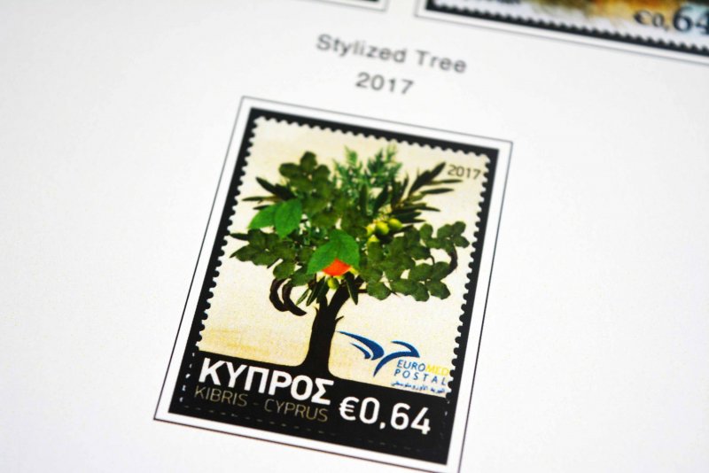 COLOR PRINTED GREEK CYPRUS 2011-2020 STAMP ALBUM PAGES (41 illustr. pages)