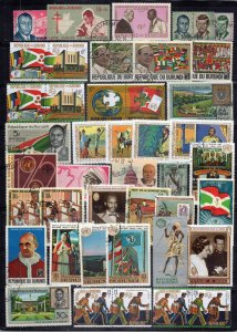 Burundi Stamp Collection Used Communications Religious Figures ZAYIX 0424S0286