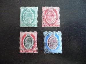 Stamps - Malta - Scott# 30-32,35 - Used Part Set of 4 Stamps