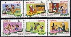 LESOTHO - 1983 - Christmas, Disney Characters - Perf 6v Set - Mint Never Hinged