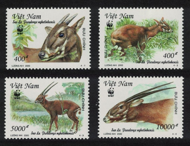 Vietnam WWF Sao La 4v 2000 MNH SC#2966-2969 SG#2325-2328 MI#3063-3066