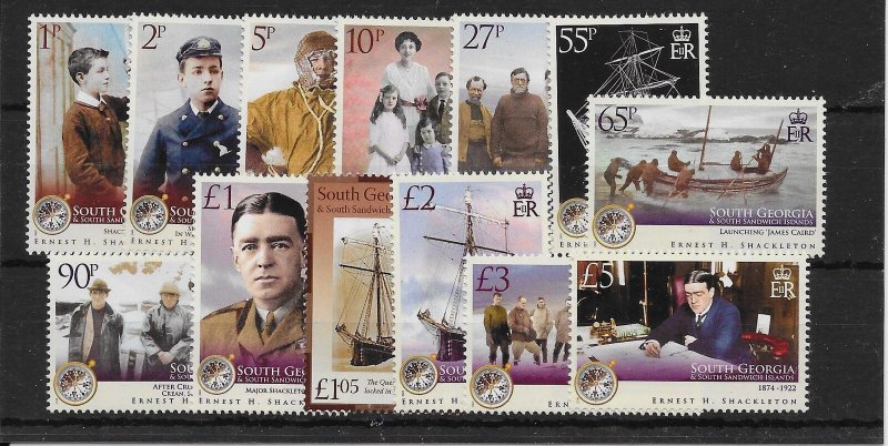 S.GEORGIA&S.SANDWICH SG467/78 2009 SHACKLETON MNH