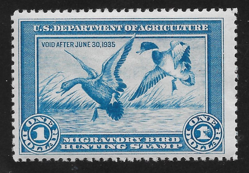 RW1 MNH, Federal Duck Stamp, scv: $750, FREE INSURED SHIPPING