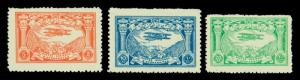 AFGHANISTAN 1939 AIRMAIL - Biplane over Kabul complete set Sc# C1-3 mint MNH**