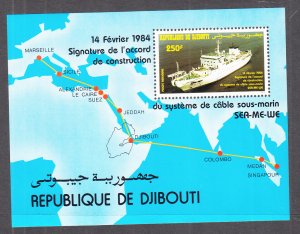 Djibouti C192 Ship Souvenir Sheet MNH VF