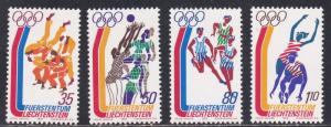 Liechtenstein # 591-594, Montreal Summer Olympics, NH, 1/2 Cat.