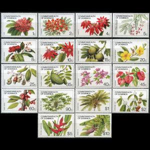 DOMINICA 1981 - Scott# 716-33 Flowers Set of 18 NH