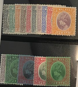 Malaya-Perak 1935-1937, SC 69-83, MNH, Very Fine