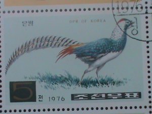 ​KOREA-1976-SC#1466A LOVELY KOREAN PHEASANTS CTO -SHEET- VF LAST ONE  CTO SHEET
