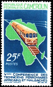 Cameroun #453-454, Complete Set(2), 1967, Trains, Never Hinged