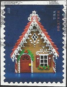 # 4817 USED GINGERBREAD HOUSE WITH RED DOOR