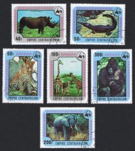 Central African Empire WWF Endangered species 6v CTO SG#550-555 SC#323-328