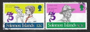 SD)1982 SOLOMON ISLANDS SHORT SERIES 75TH ANNIVERSARY OF SCOUTING, BOY