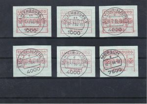 Luxembourg A.T.M Machine Stamps Labels Used Ref: R5291
