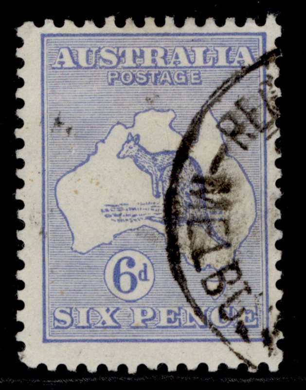 AUSTRALIA GV SG38, 6d ultramarine, FINE USED.