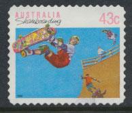 SG 1260 SC# 1186  Used Peel and Stick Skateboarding - self adhesive