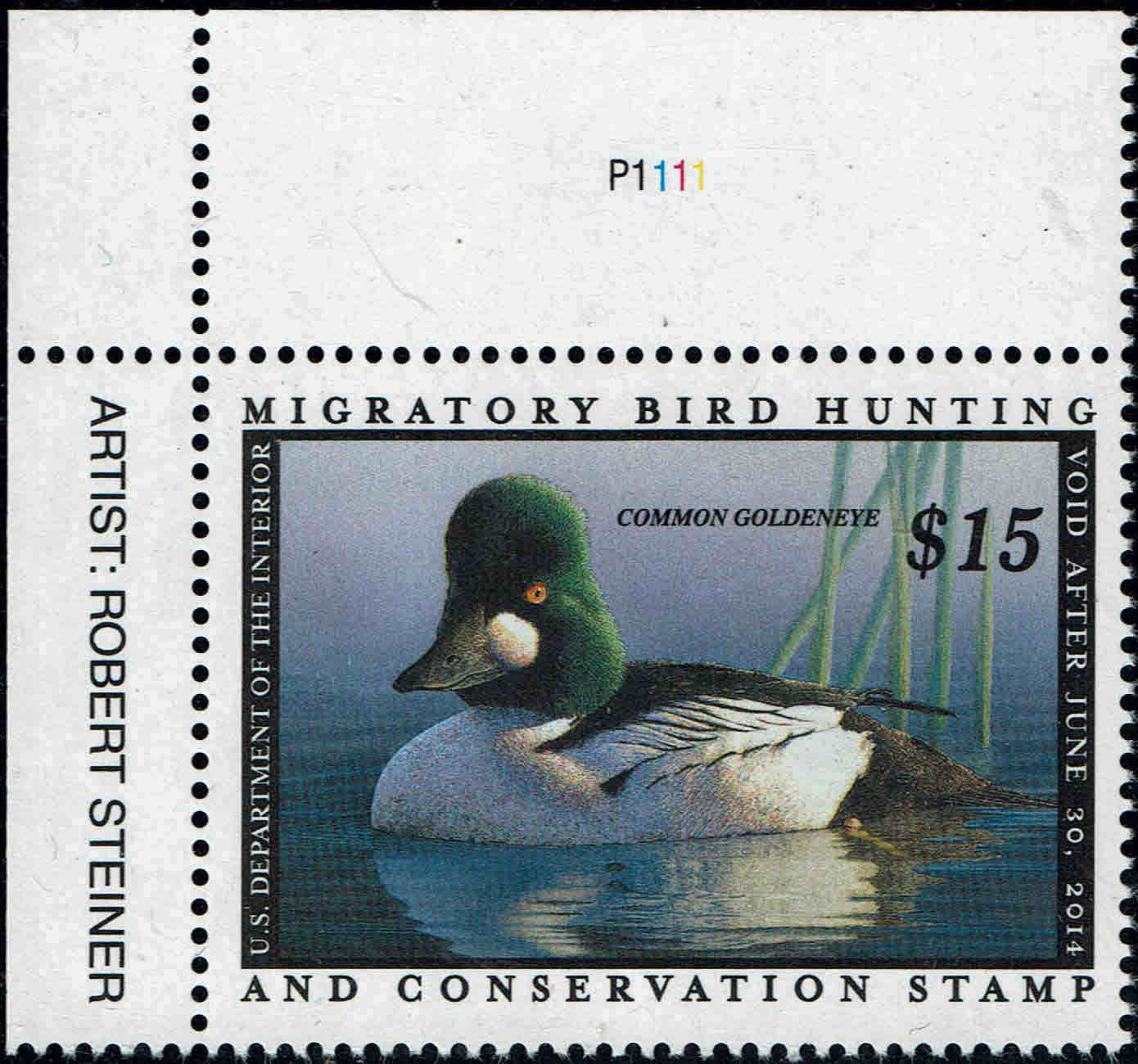 Rw 80 Plate Number 2013 15 Common Goldeneye Duck Stamp Issue Mint Og Nh Hipstamp