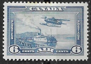 Canada # C6  River Steamer & Seaplane  - 1938   (1)  VF Unused