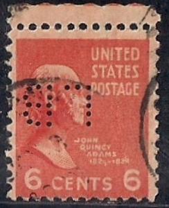 811 6 cent John Quincy Adams Stamp used AVG