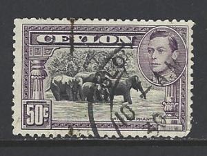 Ceylon Sc # 286 used (RS)