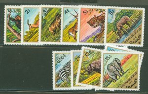 Guinea #685-696 Mint (NH) Single (Complete Set) (Animals)