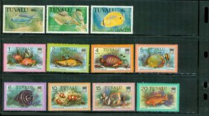 Tuvalu Fishes , 11 stamps