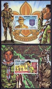 Djibouti 1982 Mi#Bl.62A/63A SCOUTS/LORD BADEN-POWELL ANNIV. S/S (2) Fine Used