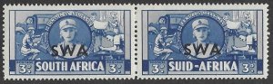 South-West Africa # 139 Wartime Women  3d.  E/A Pair (1) VLH Unused