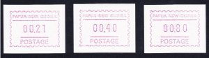 Papua NG Machine labels Type 2 'POSTAGE' 1991 MNH