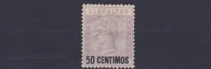 GIBRALTAR  1889  SG 20  50C ON  6D  UNUSED NO GUM    CAT £55