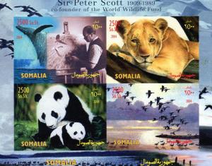 Somalia 2004 WWF Panda Peter Scott Sheet (4) Imperforated mnh.vf