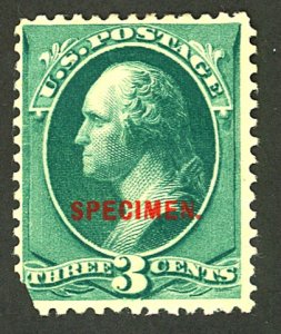 U.S. #207sd MINT SPECIMEN OG HR