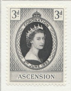 1953 BRITISH COLONY ASCENSION 3d MH* Stamp A4P15F39603-