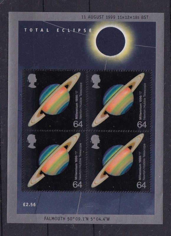 GREAT BRITAIN MILLENIUM S/SHEET PLUS TOTAL ECLIPSE S/SHEET VF-MNH 