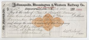 1875 RN-D1 Indianapolis, Bloomington & Western Railway Co. [6412.5]
