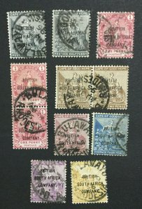 MOMEN: RHODESIA STAMPS SG #58-64 1896 USED LOT #60052