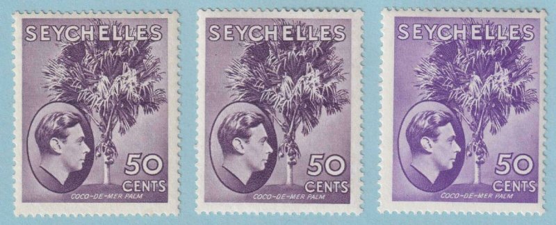 SEYCHELLES SG 144, 144a & 144b  - MINT HINGED OG * NO FAULTS EXTRA FINE! - W197