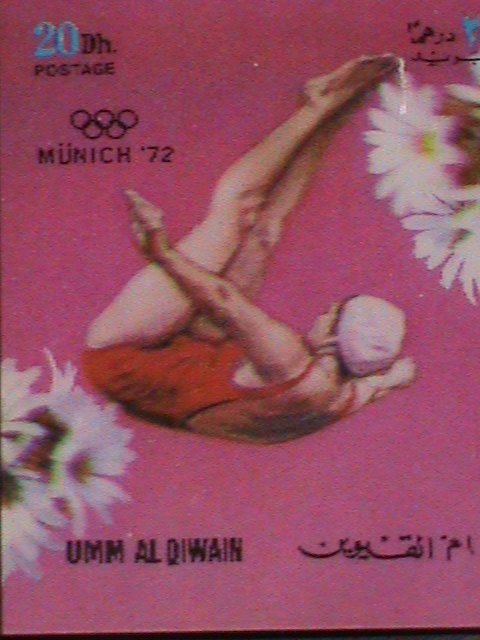 ​UM-AL QIWAIN STAMP-1972- OLYMPIC GAME MUNICH'72 - AIRMAIL- 3-D STAMP MNH #1