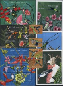 Guinea MNH Sc 2038-47 Mi 3520-41 Bk 707-09  Birds Flora