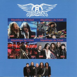 Chad Music Stamps 2021 MNH Aerosmith Rock Band Steven Tyler 4v IMPF M/S
