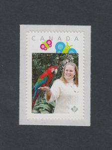 GIRL WITH PARROT = Picture Postage stamp MNH Canada 2013 [p3sn06]