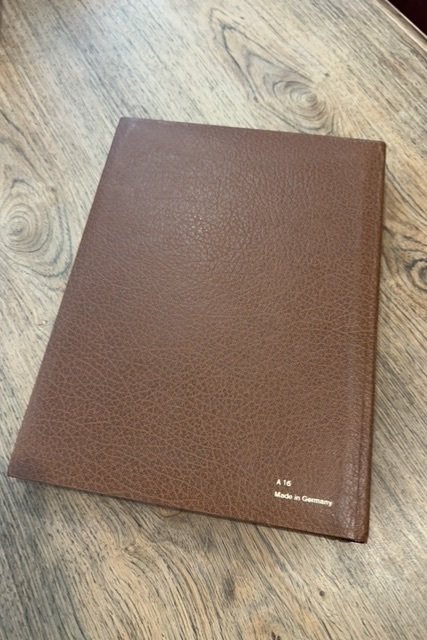 Brown German KEK Stock Book - 16 Double Sided Pages with Clear Leaves
