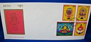 BHUTAN  -  1983 FDC  -  SCOTT #391-394      (c19)