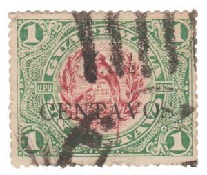 GUATEMALA 1916-17 SCOTT # 156. CANCELLED OVERPRINTED. # 4