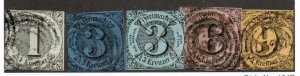 Thurn & Taxis 42-46 Used (Southern Dist.)