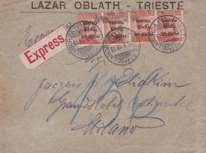 1919 Venezia Giulia, no. 31 20h. su 20c. orange travel letter