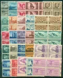 25 DIFFERENT SPECIFIC 3-CENT BLOCKS OF 4, MINT, OG, NH, GREAT PRICE! (30)